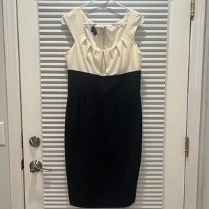 Adrianna Papell Dress, Black/White, Size 12
